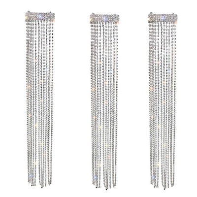 3pcs Crystal Rhinestone Beads Dangle Hairpin Hair