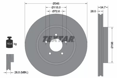 DISC BRAKE 92177105 TEXTAR  