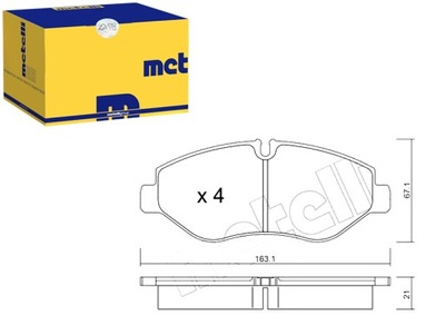 КОЛОДКИ ГАЛЬМІВНІ IVECO DAILY III 06- METELLI