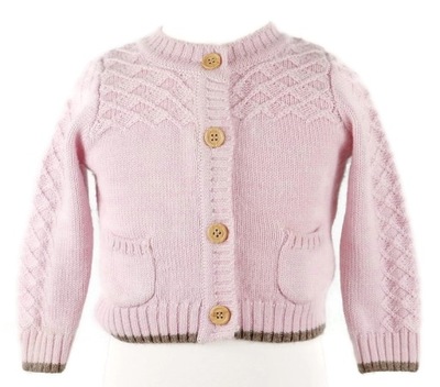 REFLEX sweter kardigan wełna merino wool 68 74