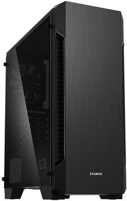 Zalman S3 TG ATX Mid Tower PC Case TG fan x3