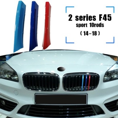 3PCS ABS PARA BMW F22 F45 F23 F46 F44 SERIES 2 CAR RACING GRILLE STRI~51287  