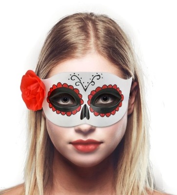 Maska Karnawałowa Maska Wenecka Dia De Los Muertos