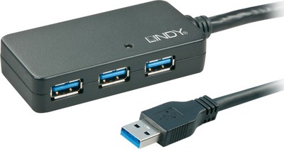 HUB USB Lindy 4x USBA 3.0 (43159)