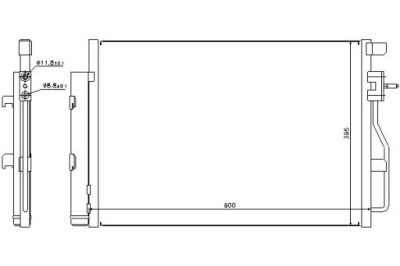 Конденсатор кондиционера chevrolet aveo 1.2-1.6 03.1 фото №1