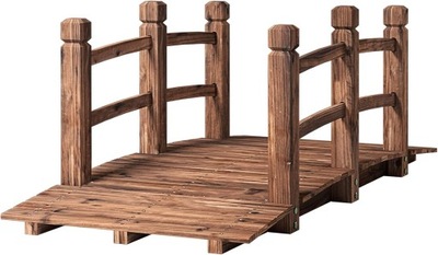 Drewniany most z drewna jodłowego (brązowy)