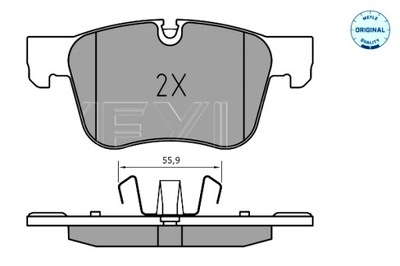 MEYLE КОЛОДКИ ТОРМОЗНЫЕ ПЕРЕД CITROEN C4 GRAND PICASSO II C4 PICASSO