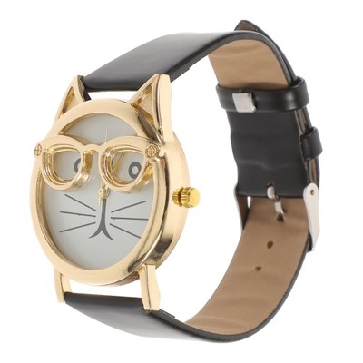 Zegarek dla kota Złote cyfrowe damskie zegarki na rękę dla kobiet