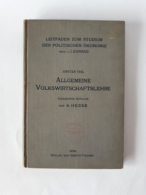 ALLGEMEINE VOLKSWIRTSCHAFTSLEHRE ekonomia 1926