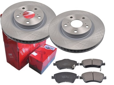 Гальмівні диски гальмівні колодки trw перед toyota auris e15 296mm фото №1