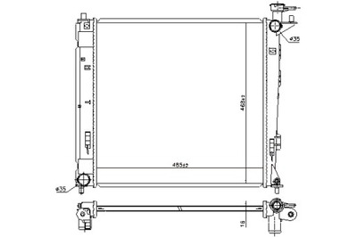 NISSENS РАДИАТОР ДВИГАТЕЛЯ ВОДЫ HYUNDAI IX35 KIA SPORTAGE III 1.7D