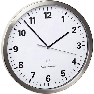Zegar ścienny TFA sterowany radiowo, śr. 30,5 cm