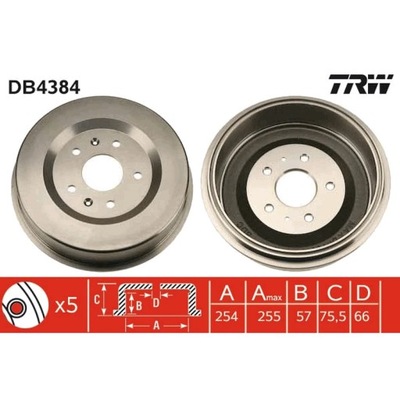 БАРАБАН ТОРМОЗНОЙ TRW DB4384