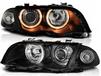 LAMPY PRZEDNIE ANGEL EYES BMW E46 5/98-8/01 BLACK