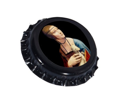 BROSZKA PINS Leonardo da Vinci Dama z gronostajem