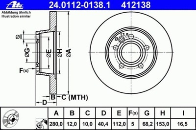 DISCO HAMULC. VW T4 96-03 PARTE TRASERA  