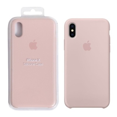 ETUI SILIKONOWE POKROWIEC FUTERAŁ Apple iPhone X RÓŻOWE PINK SAND