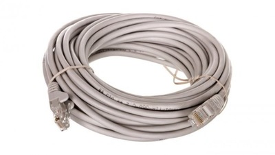 Kabel krosowy patchcord U/UTP kat.5e CCA szary 10m