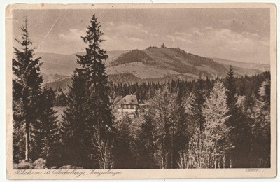 Góry Izerskie. Blick n.d. Spitzberg. Isergebirge