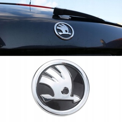 INSIGNIA EMBLEMA LOGOTIPO TAPA DE MALETERO PARTE TRASERA 80MM SKODA  