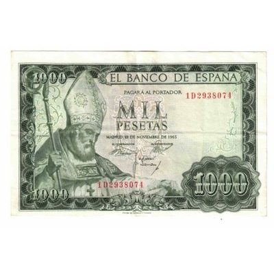 Banknot, Hiszpania, 1000 Pesetas, 1965, 1965-11-19