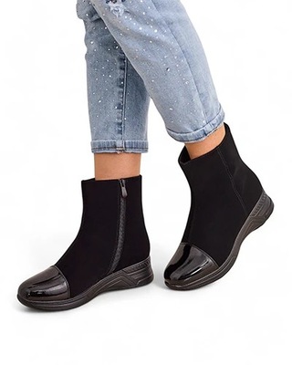 CZARNE BOTKI DAMSKIE TERIOA 38