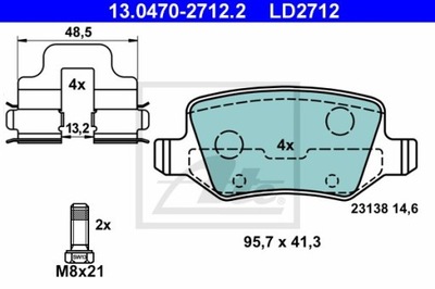 ZAPATAS HAM.CERAMIC PARTE TRASERA MERCEDES A W169  