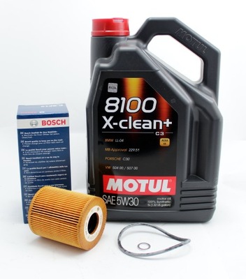 FILTR OLEJU+OLEJ MOTUL 5W30 BMW 3 E46 330d 330xd