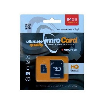 KARTA PAMIĘCI MICROSD 64 GB Z ADAPTEREM KLASA 10