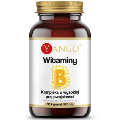 YANGO Witamina B Kompleks 90vegcaps UKŁAD NERWOWY PRACA SERCA WŁOSY SKÓRA