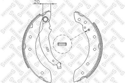 ZAPATAS DE TAMBOR DE FRENADO RENAULT LAGUNA 1.6I-1.9TD 97-01/LOGAN 1.4-1.6 04>  