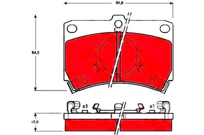 ZAPATAS DE FRENADO MAZDA 323 II 323 3 1.1-1.7D 11.  