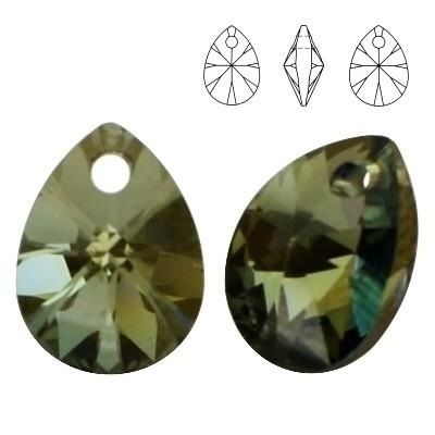 6128 MM 12 Swarovski Mini Pear IRIDESCENT GREEN