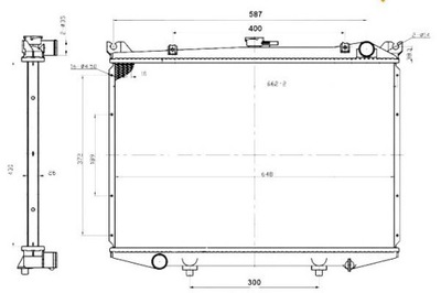 РАДІАТОР NISSAN PICK UP 2,5D, FORD MAVERICK 93- N