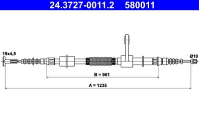 ATE 24.3727-0011.2 ТРОС, ТОРМОЗ СТОЯНОЧНИЙ