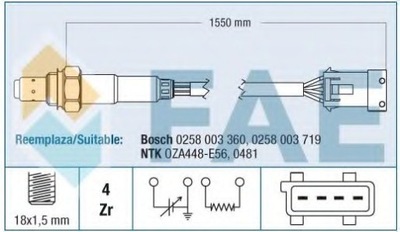 SONDA LAMBDA CITROEN FIAT LANCIA PEUGEOT  