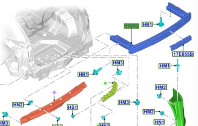 Балка бампера задня 2015 ford фото №1