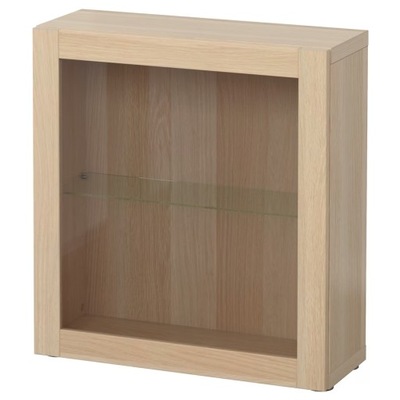 IKEA BESTA Witryna dąb bejcowany Sindvik 60x22x64