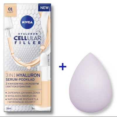 NIVEA HYALURON CELLULAR FILLER Podkład kryjący serum do twarzy jasny 30ml