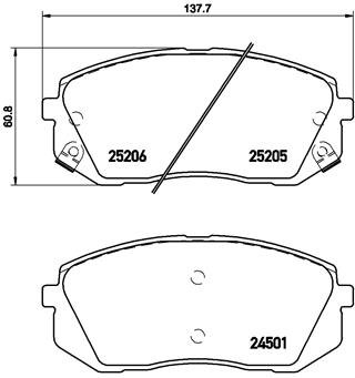 КОЛОДКИ ГАЛЬМІВНІ ПЕРЕД HYUNDAI IX35 10-