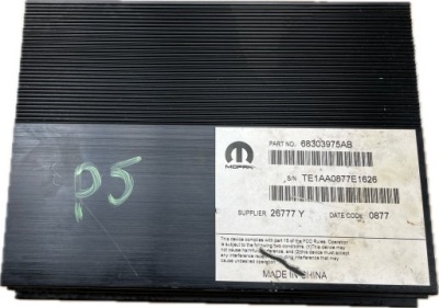 P5 dodge charger 2017 підсилювач звуку підсилювач 68303975ab фото №1