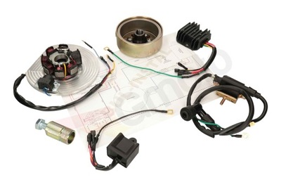 ARRANQUE SIN CONTACTO ELEKTRONICZNY CDI 12V WSK 125 RUEDA MAGNESOWE ISKROWNIK  