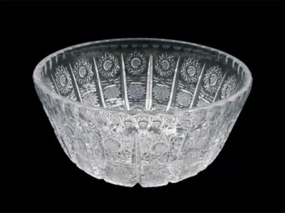 KRYSZTAŁOWA MISKA KRYSZTAŁ PRL WYS 8 CM