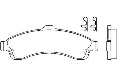 ZAPATAS DE FRENADO PARTE DELANTERA CHEVROLET TRAIBLAZER 2006-2009  