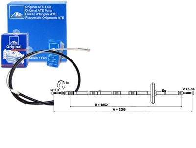 ATE CABLE FRENOS DE MANO OPEL INSIGNIA 2.0 CDTI  