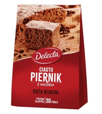 DELECTA DUŻA BLACHA Gotowe ciasto na piernik 680g