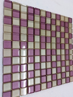 Mozaika szklana 30x30cm mix fiolet