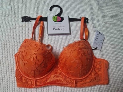 PRIMARK SLICZNY PUSH-UP ORANGE HAFT 70D