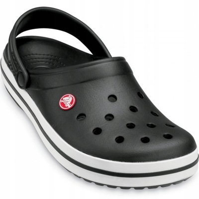 CROCS KLAPKI WSUWANE CZARNE Z LOGO 39/40 1ŻPA