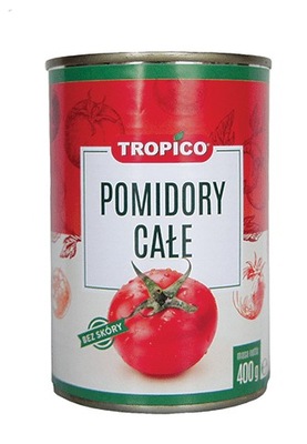 TROPICO Pomidory całe bez skóry 400g